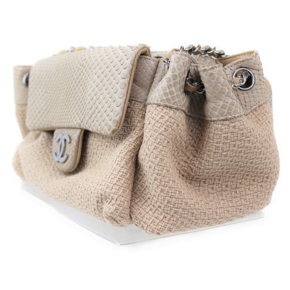 Chanel Python Chain Shoulder Bag Beige - Picture 2 of 11